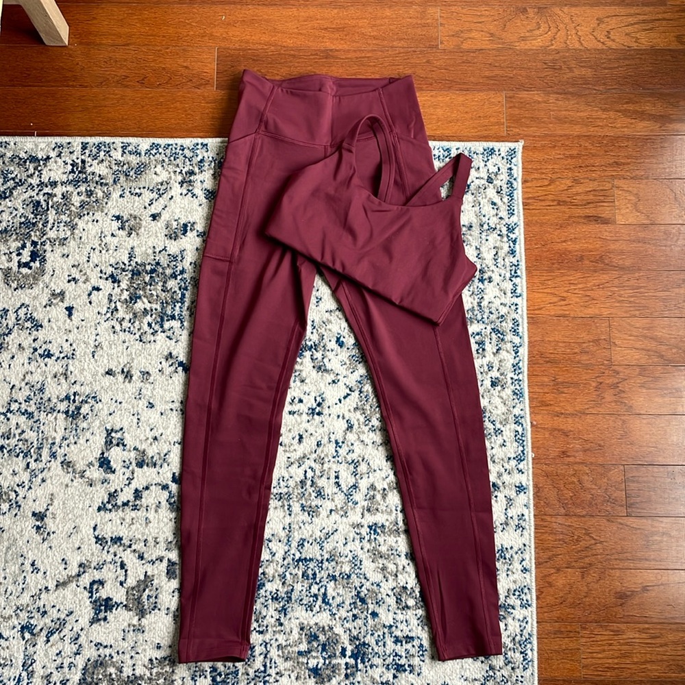 Girlfriend Collective Maroon set